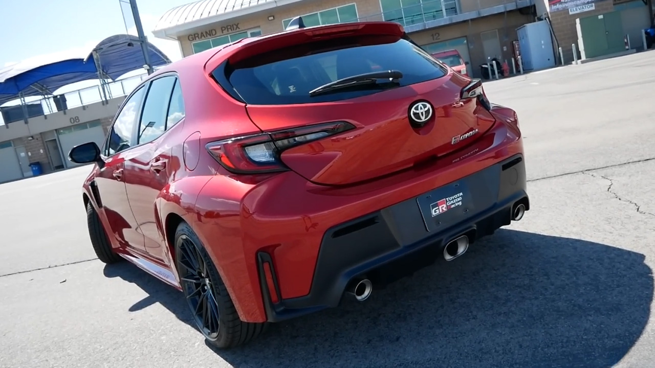 Aggressive triple exhaust design enhances Toyota GR Corolla performance