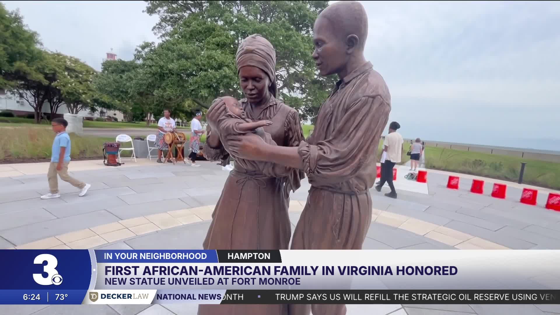 History in bronze: First African-American family in Virginia honored as ...