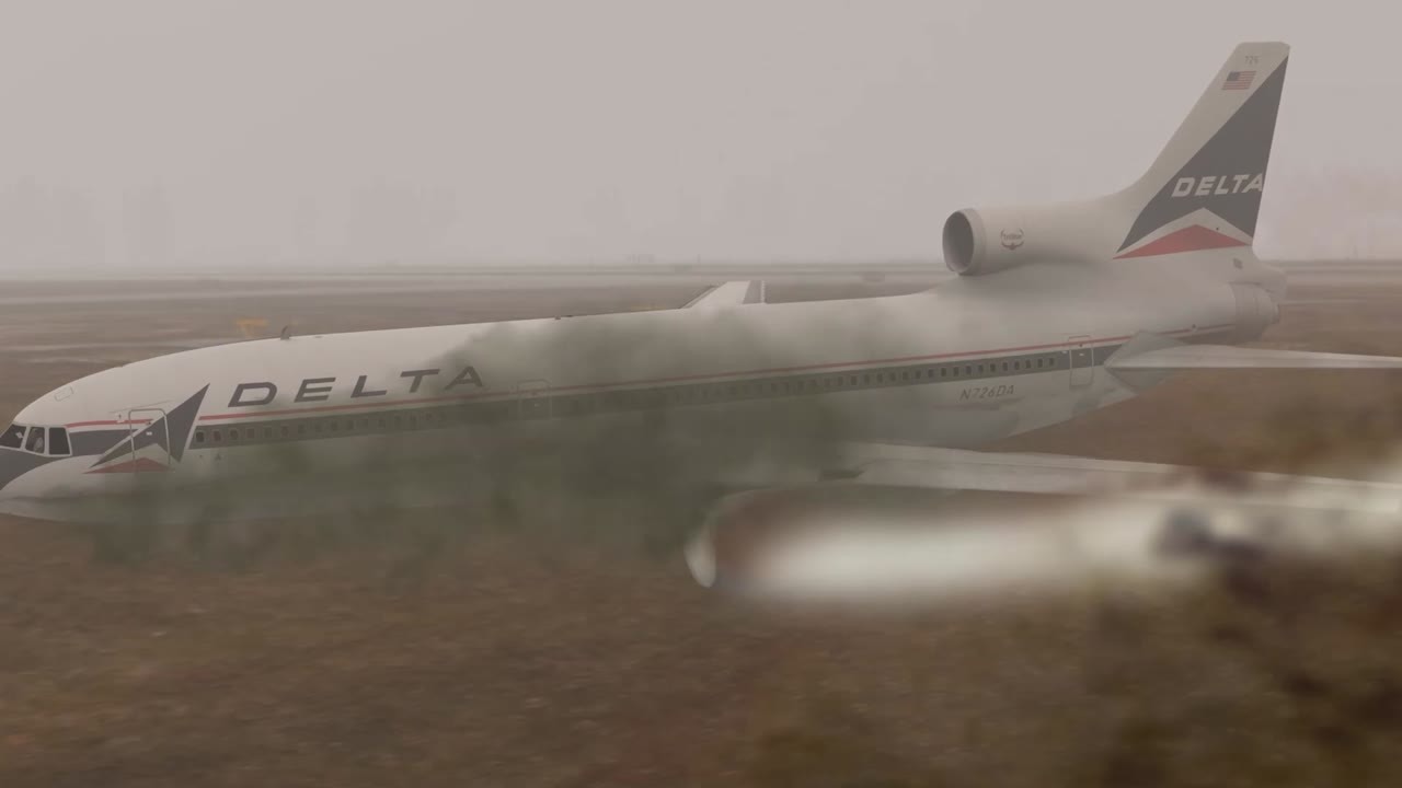 Watch Delta Flight 191 burst through a wall of rain at 216 knots - then ...