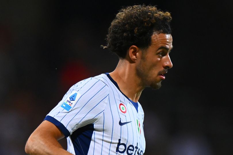 Curtis Jones in Serie A action for Inter Milan against Cagliari.