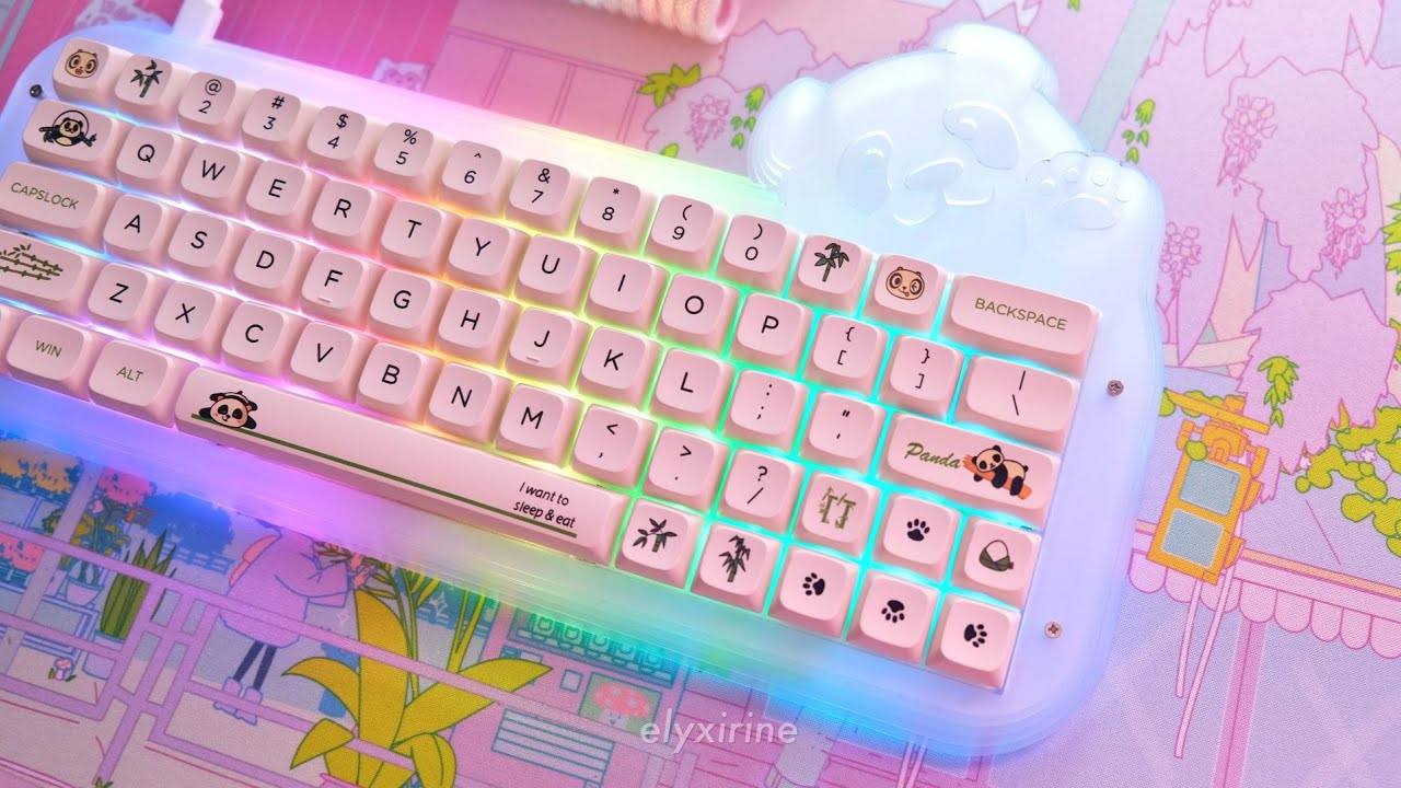Epomaker Mini Panda 64 build with Panda keycaps