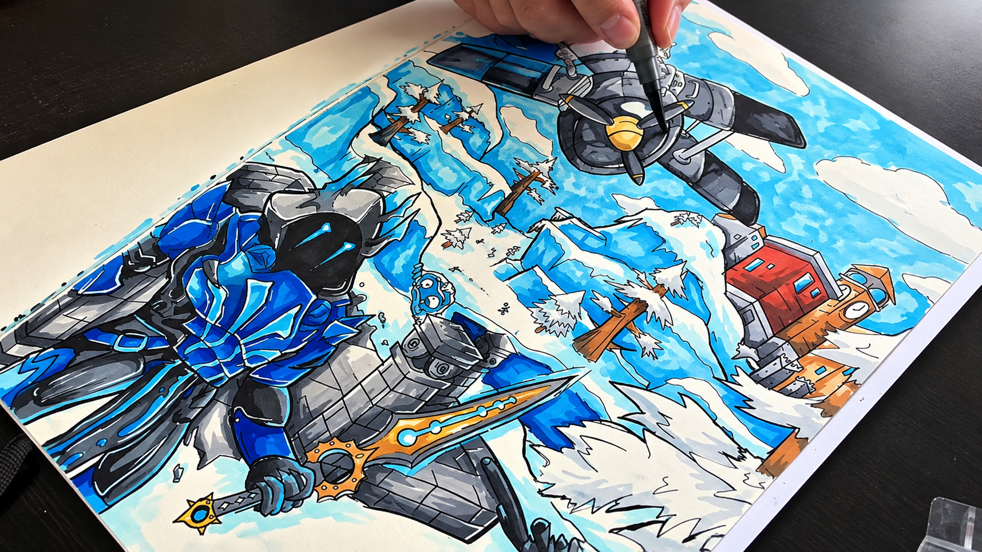 Creative Fortnite season 7 illustration drawing