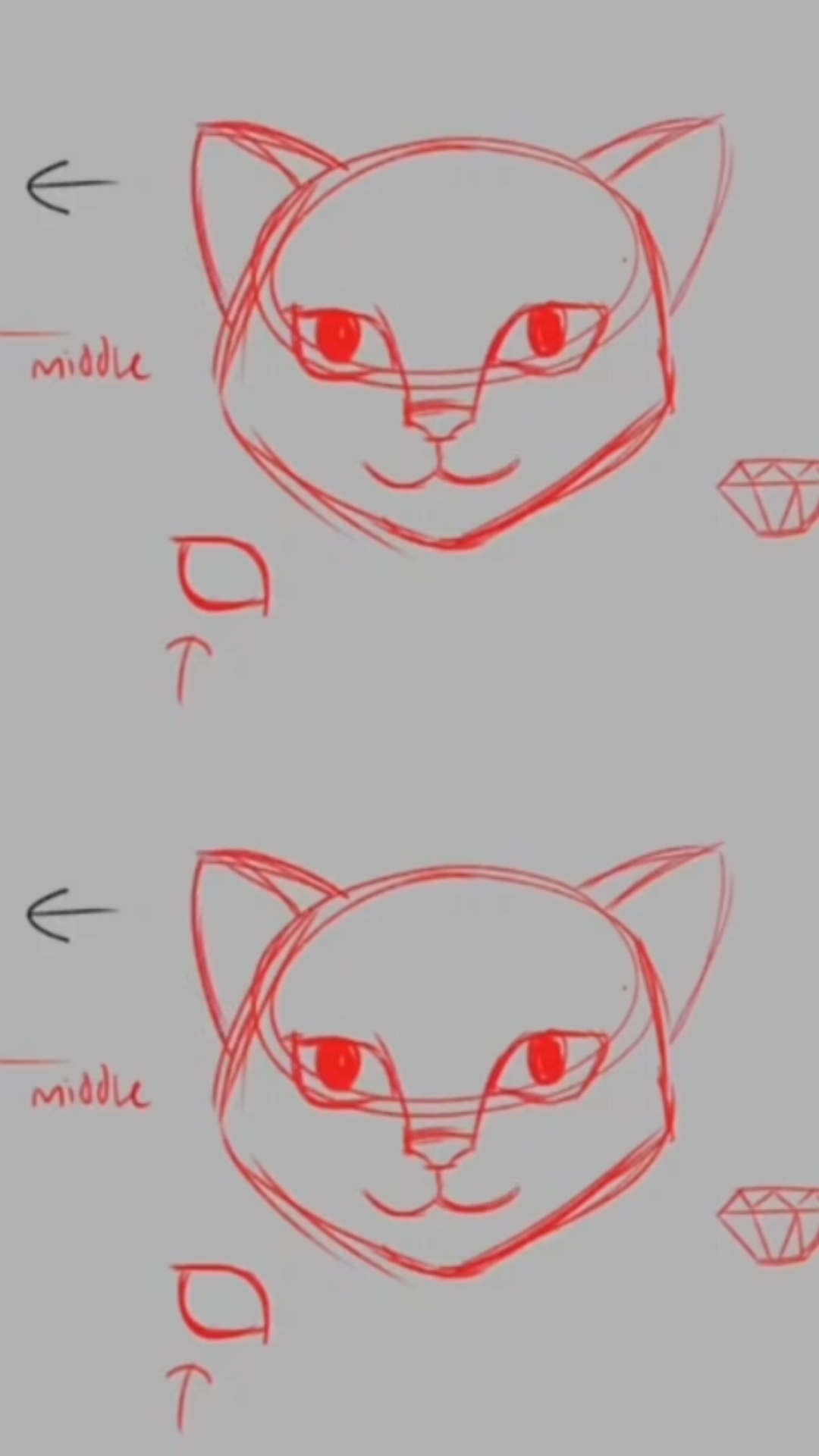 Fast tutorial for drawing cat faces