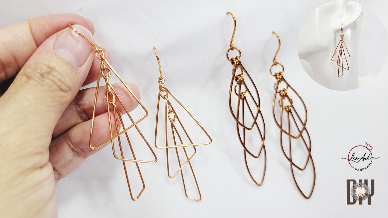 DIY wire earrings: Step-by-step tutorial for stylish copper designs