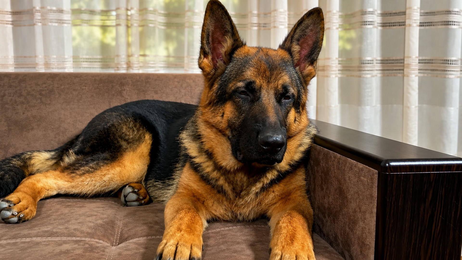 Can a German shepherd puppy fight off sleep?