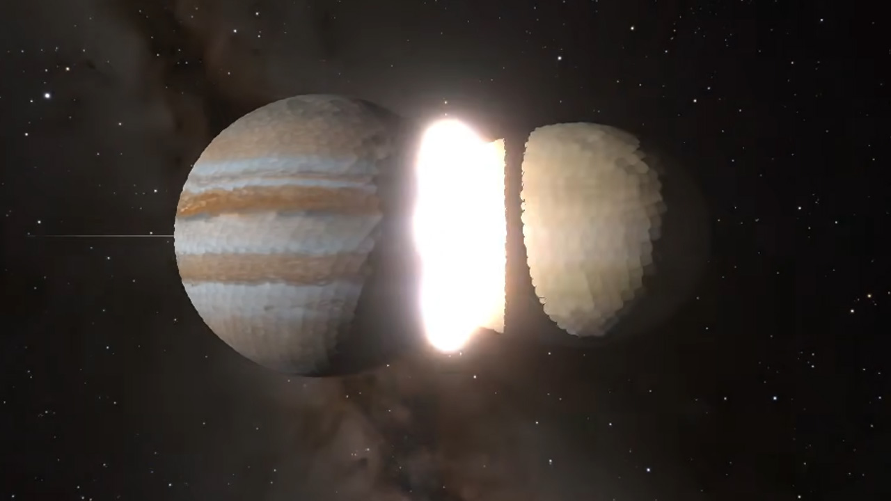 Cosmic collision simulation reveals devastating planetary impacts