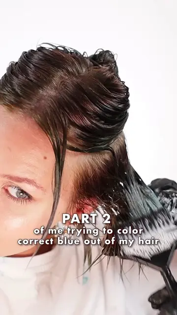 Fixing my blue hair with an intense color correction