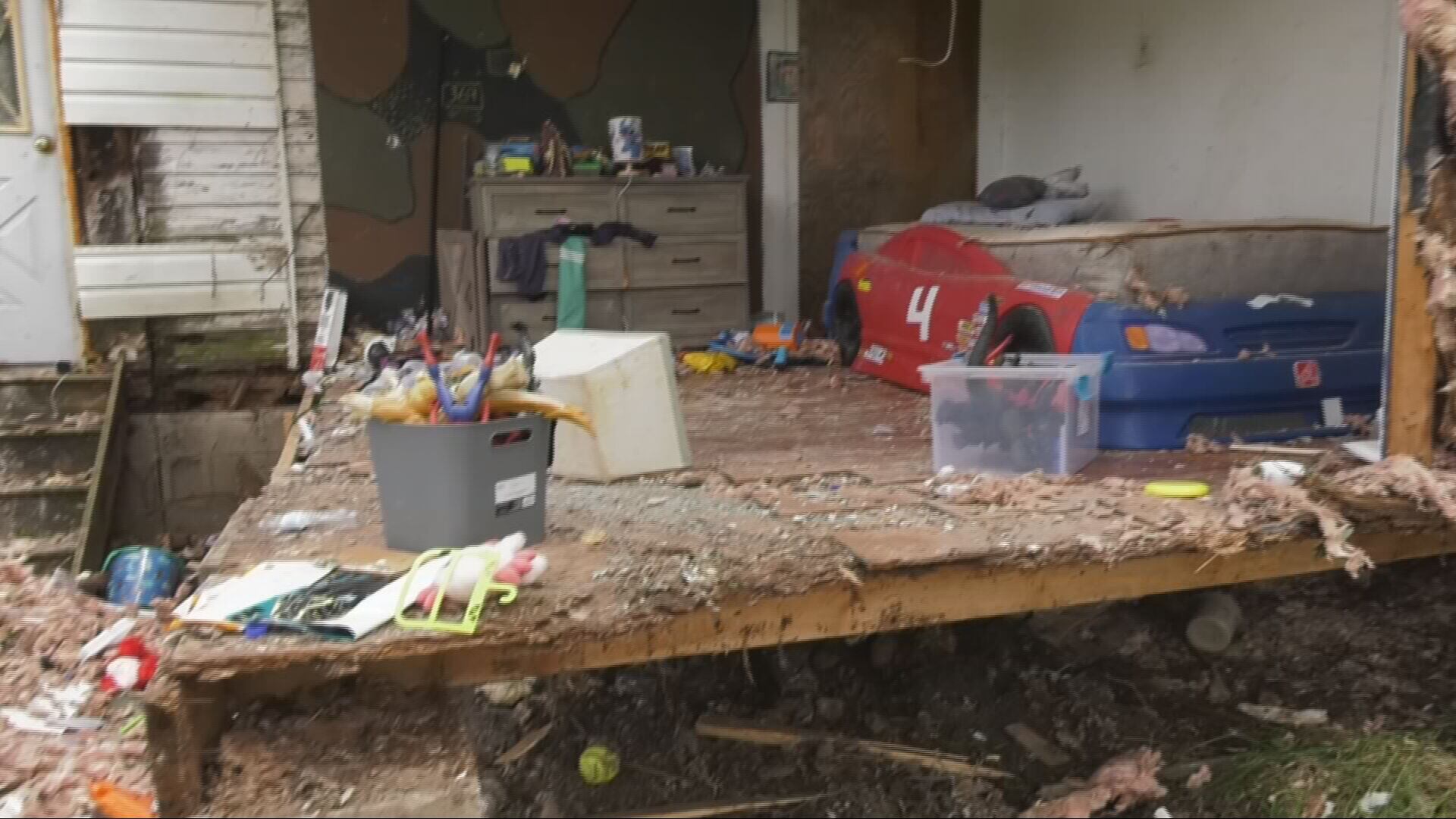 Vehicle hits rock pile, crashes into family's house in Westmoreland County