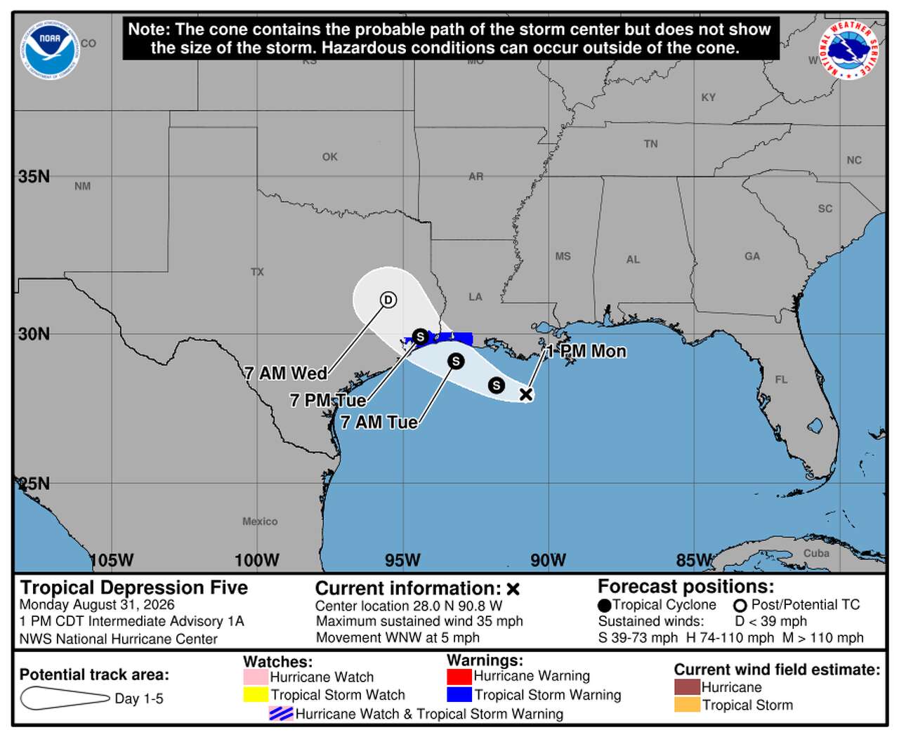 New tropical depression forms in Gulf, targets Texas coast