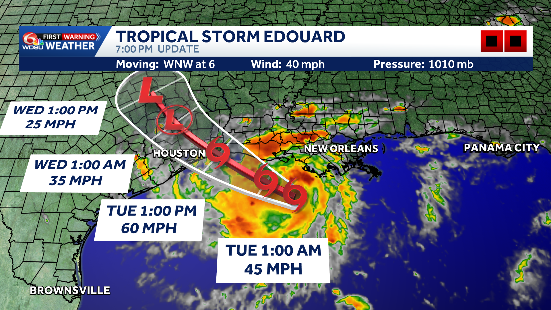 Tropical Storm Edouard churns towards Texas, SW Louisiana; what New Orleans can expect