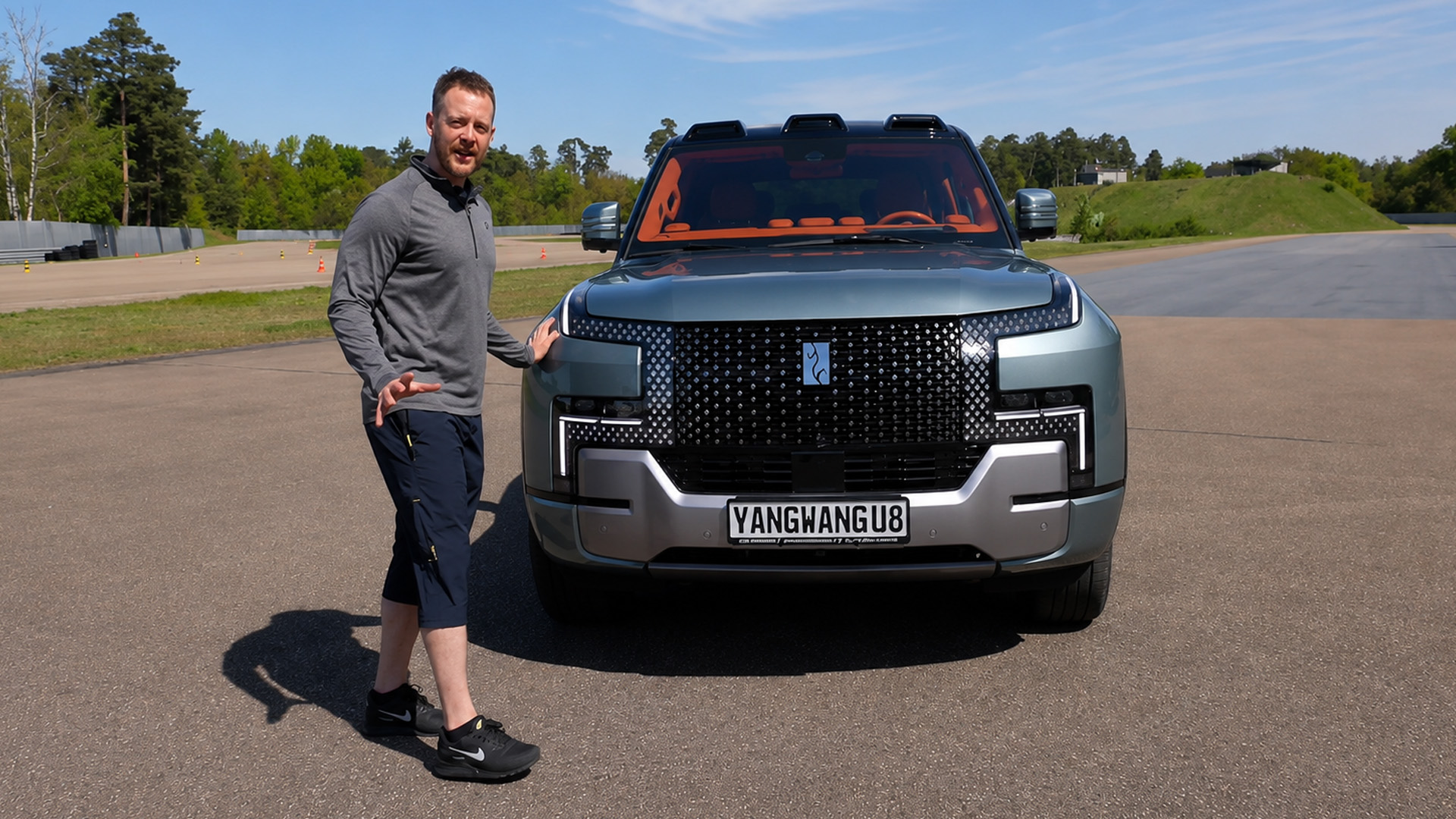 Large grille and distinctive lights give the Yangwang U8 an ...
