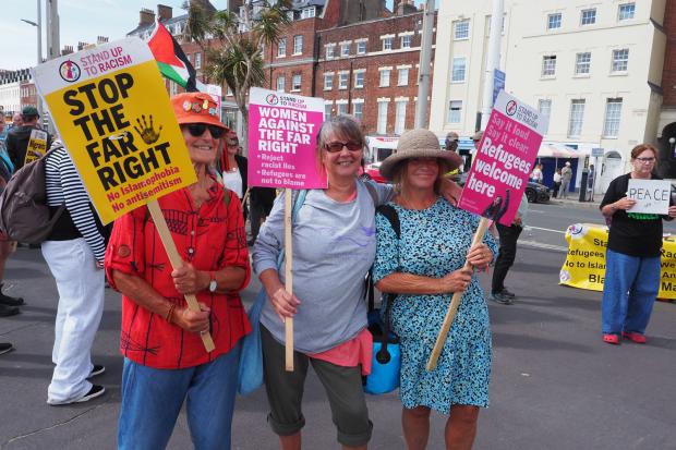 Campaigners unite in seafront demo to state Dorset is anti-racist