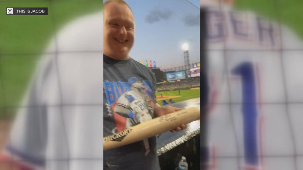 Fan with Down syndrome surprised with signed bat from former White Sox slugger Jake Burger