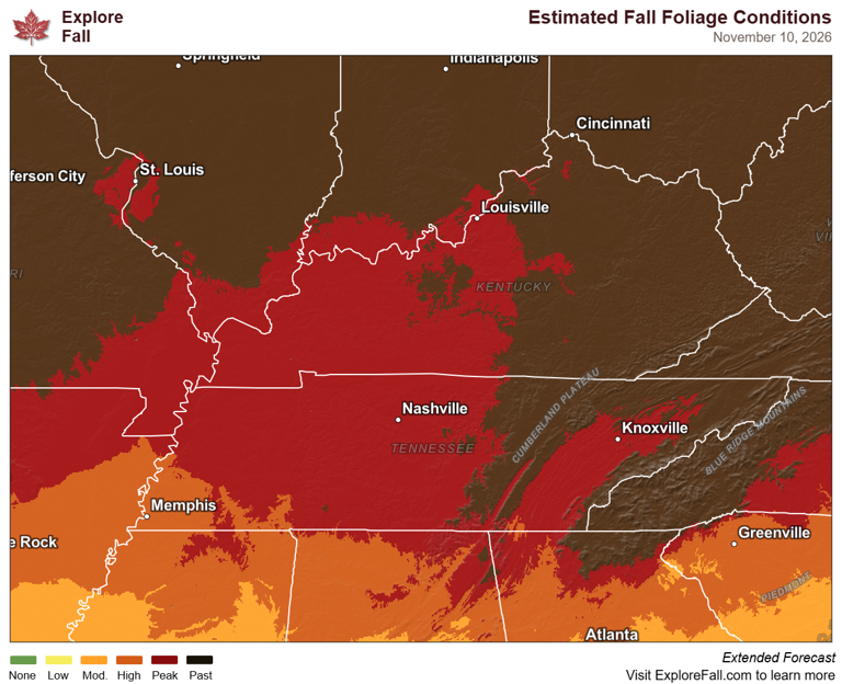 When will Middle Tennessee leaves change color? Fall foliage could peak ...