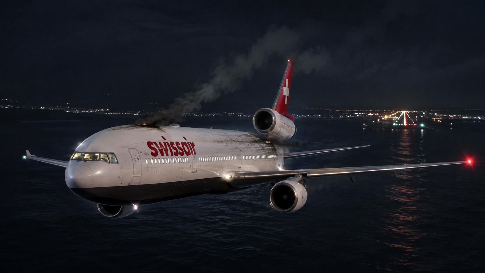 Swissair Flight 111 burned through the cockpit before landing