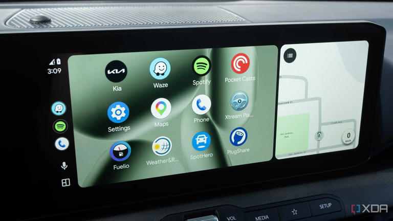 I made Android Auto render at a higher resolution in developer settings ...