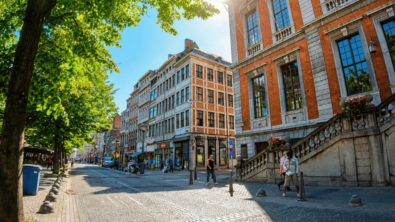 What is it like walking through central Liège?