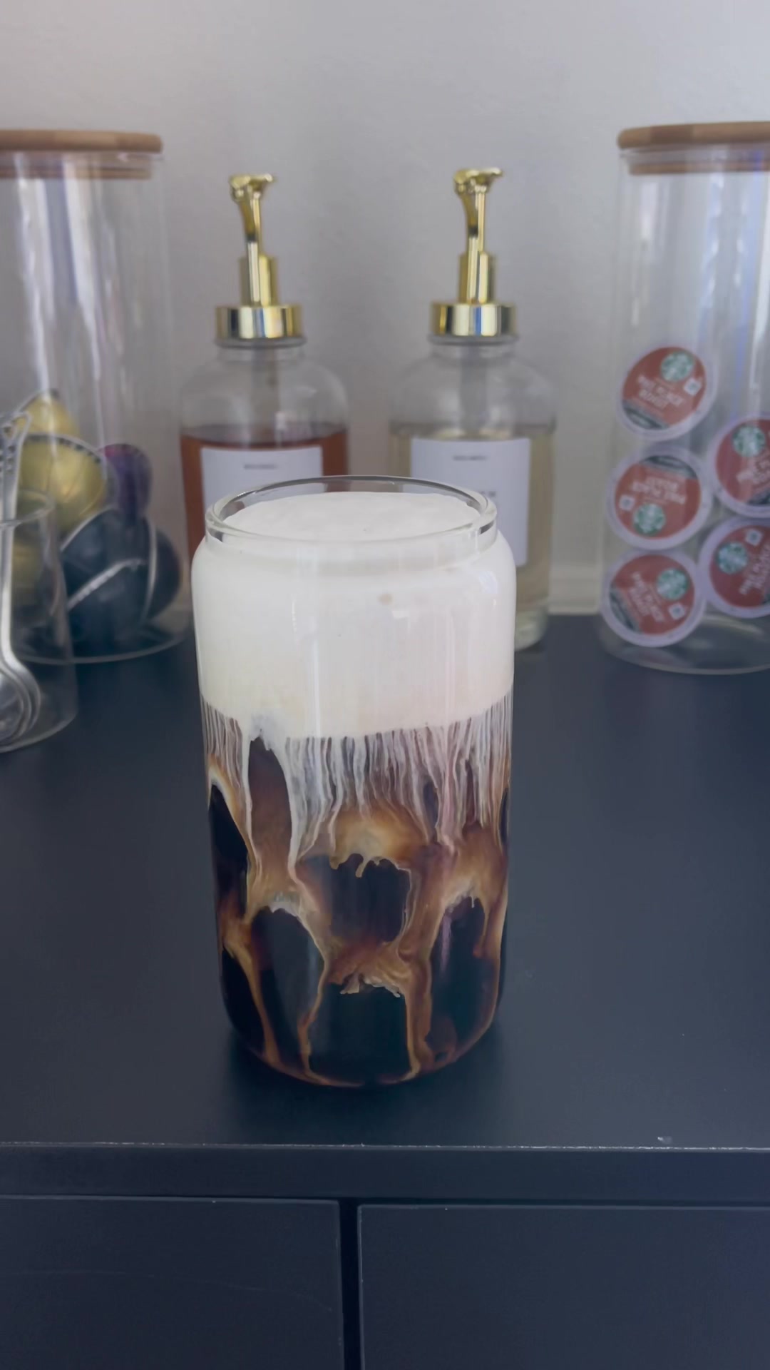 Making a refreshing cold brew coffee