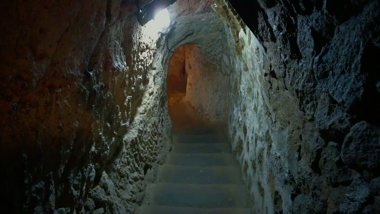 Derinkuyu, Turkey: Drone glides through a city beneath the earth