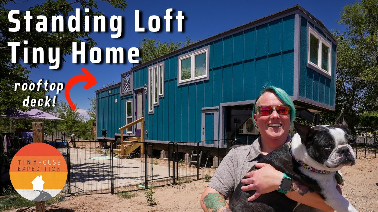 Her big tiny house customized for 6 pets! Amazing layout & lifestyle