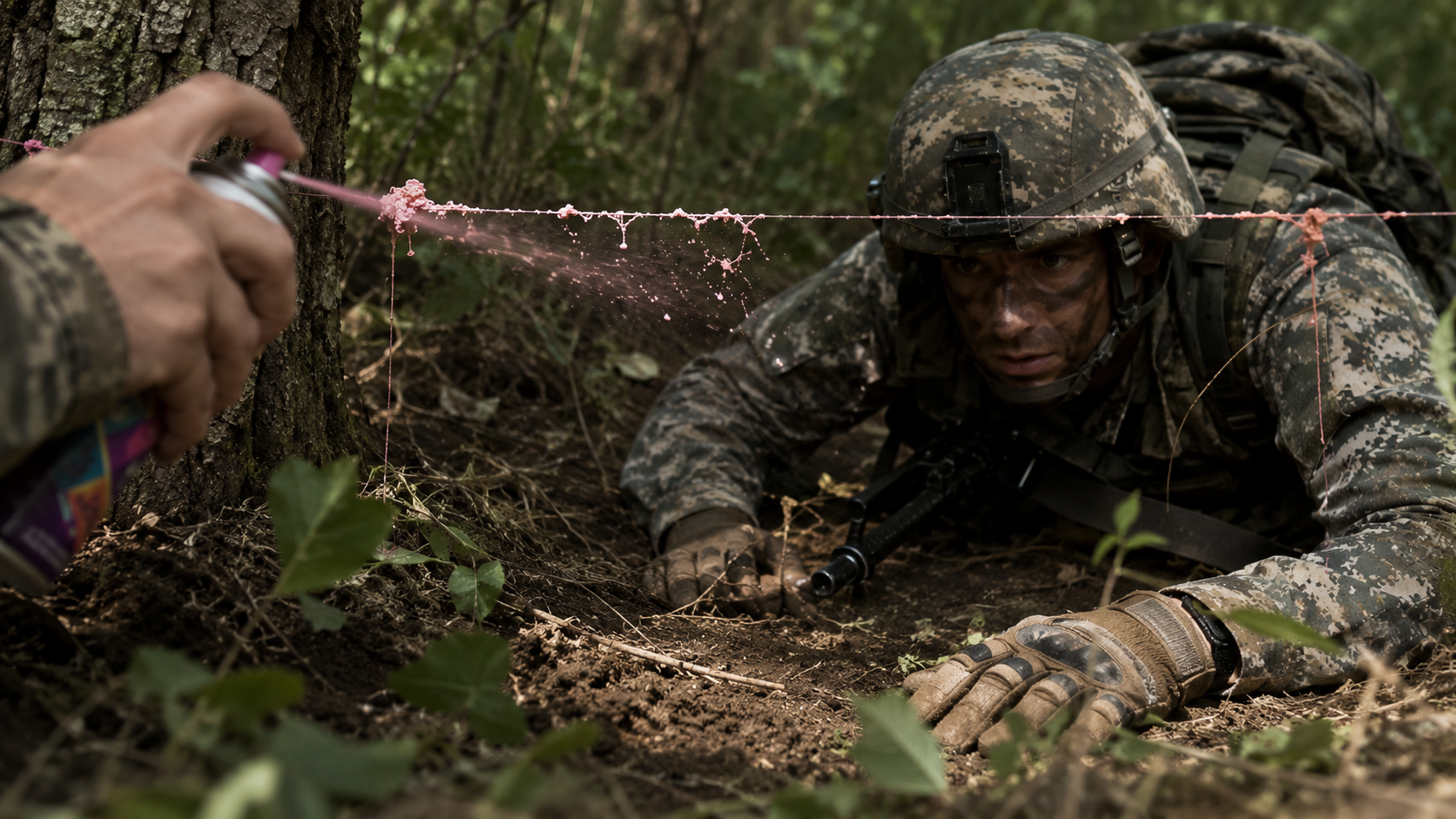 Invisible tripwires were killing soldiers - silly string exposed them ...