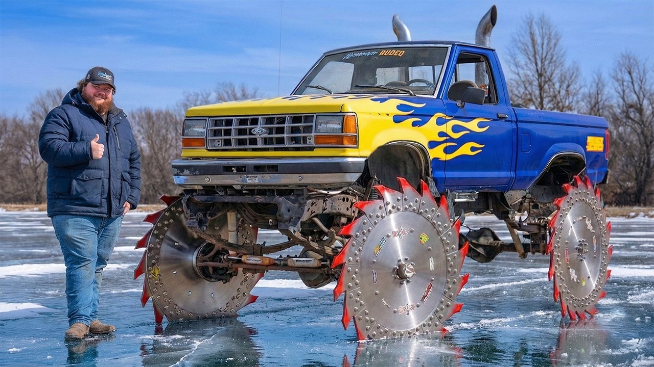They replaced a monster truck’s tires with 400-pound saw blades... what ...