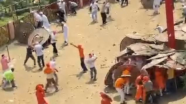 Stone throwing festival leaves 140 attendees injured