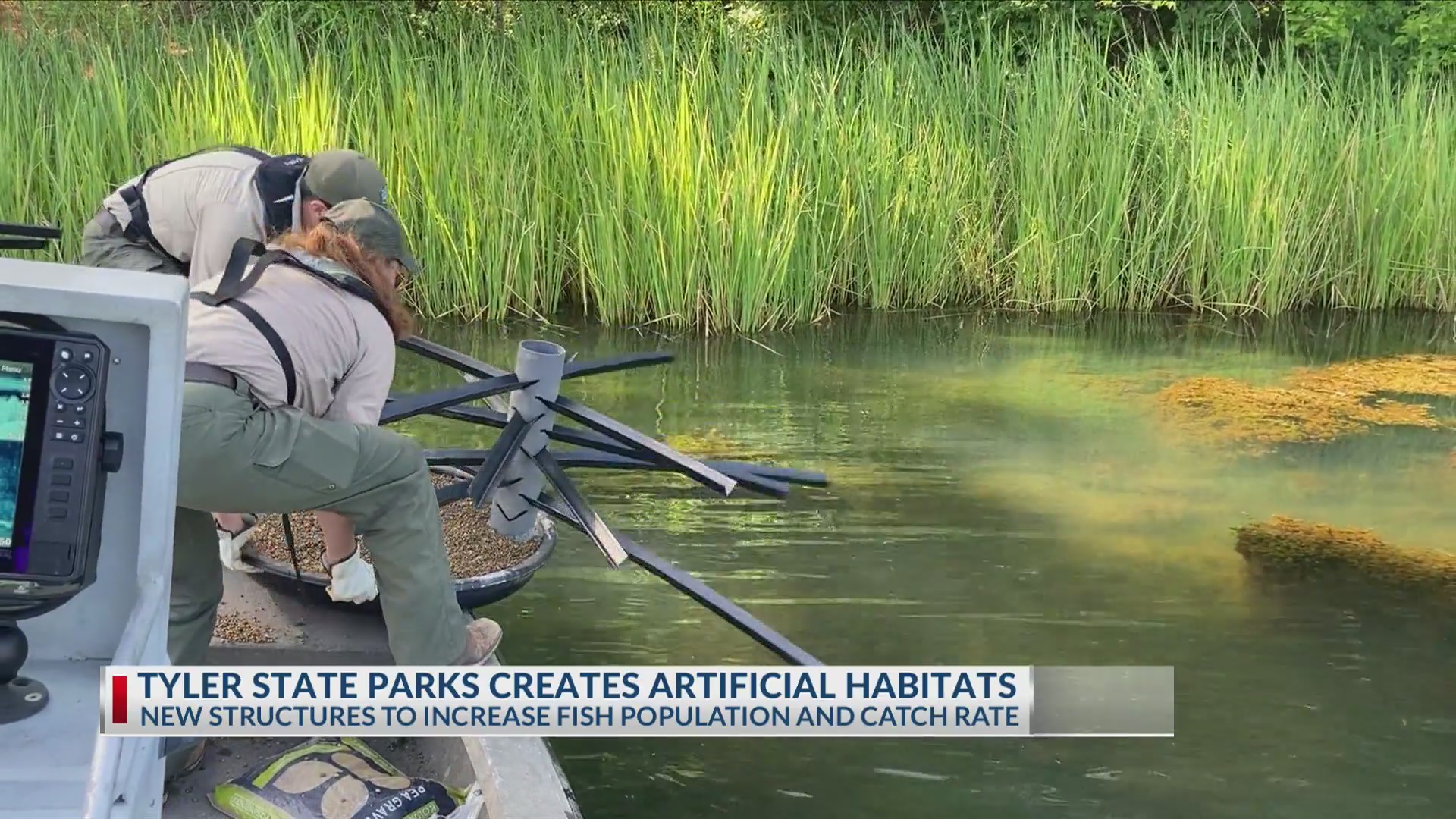 Tyler State Park increases fish population with artificial habitats