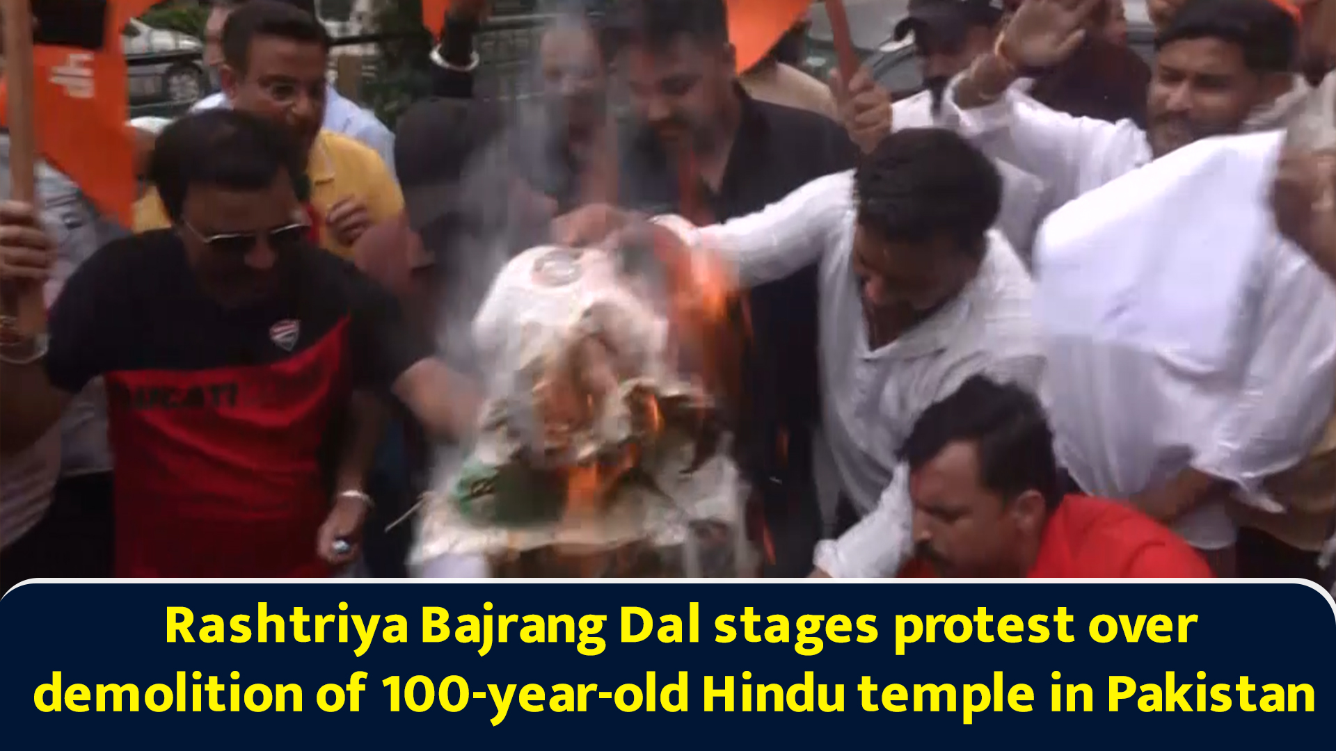 Rashtriya Bajrang Dal stages protest over demolition of 100-year-old ...