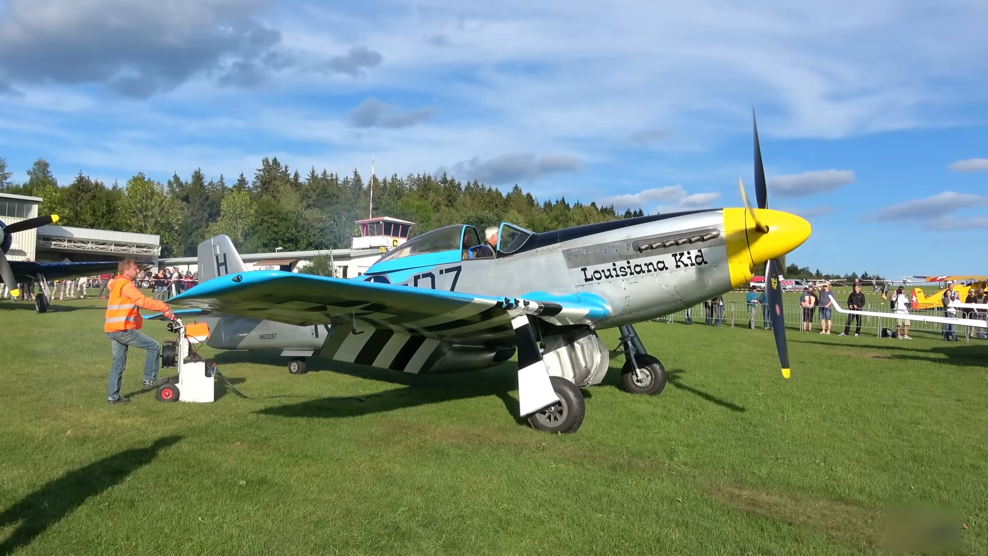 No music, no announcer - just a P-51 Mustang roaring across the sky
