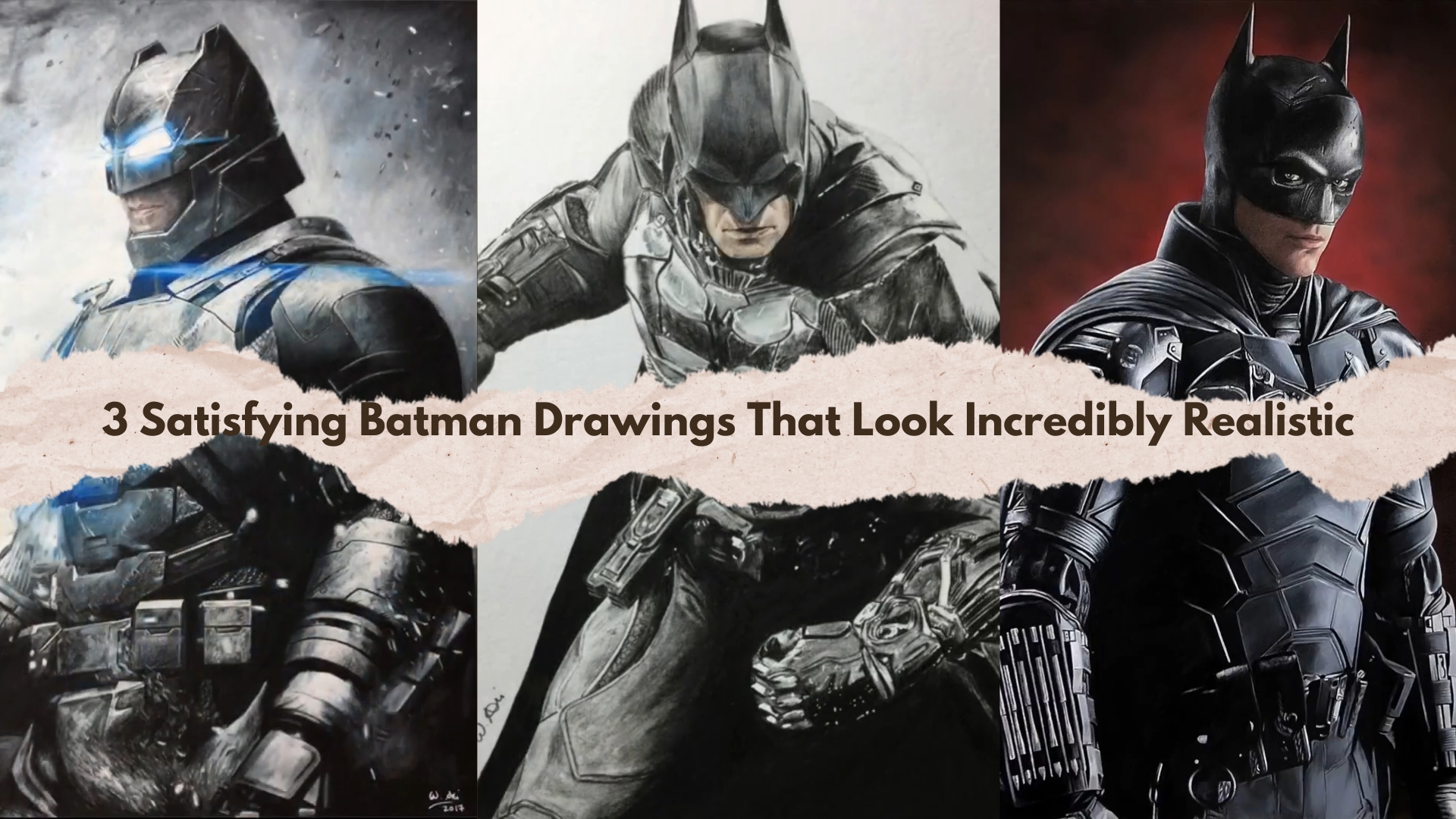 3 satisfying Batman drawings that look incredibly realistic