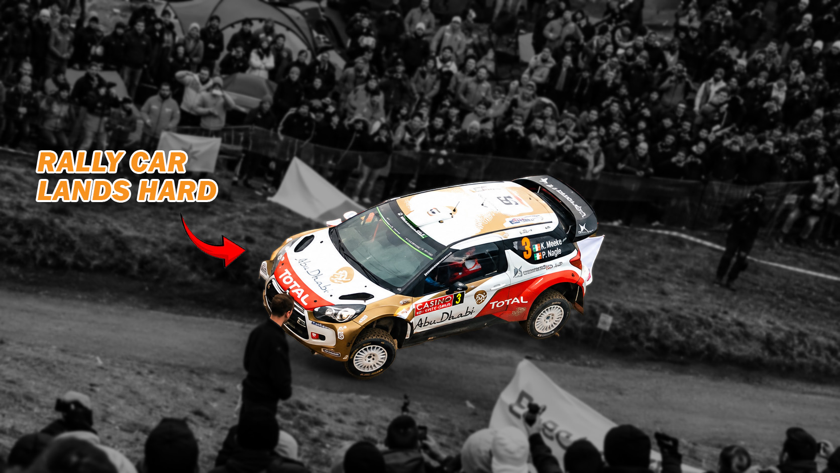 Motorsport highlights with high speed moments