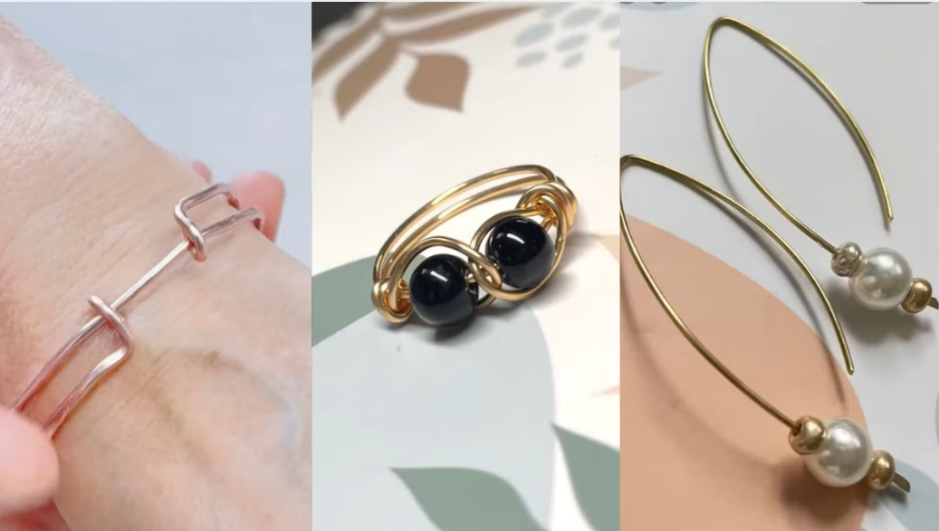 Easy DIY wire accessories tutorial: Handmade wire bracelets & wire rings