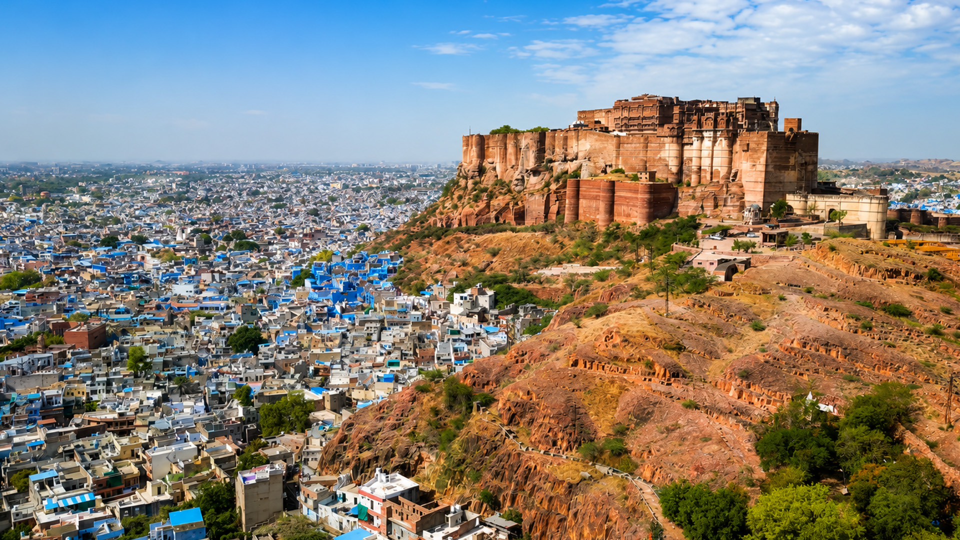 How was this massive fortress built on rock?