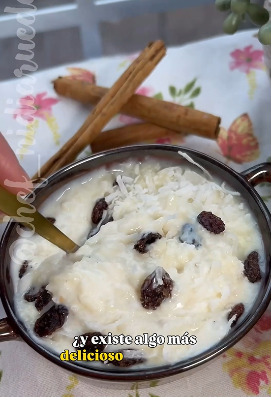 Creamy rice pudding made the traditional way