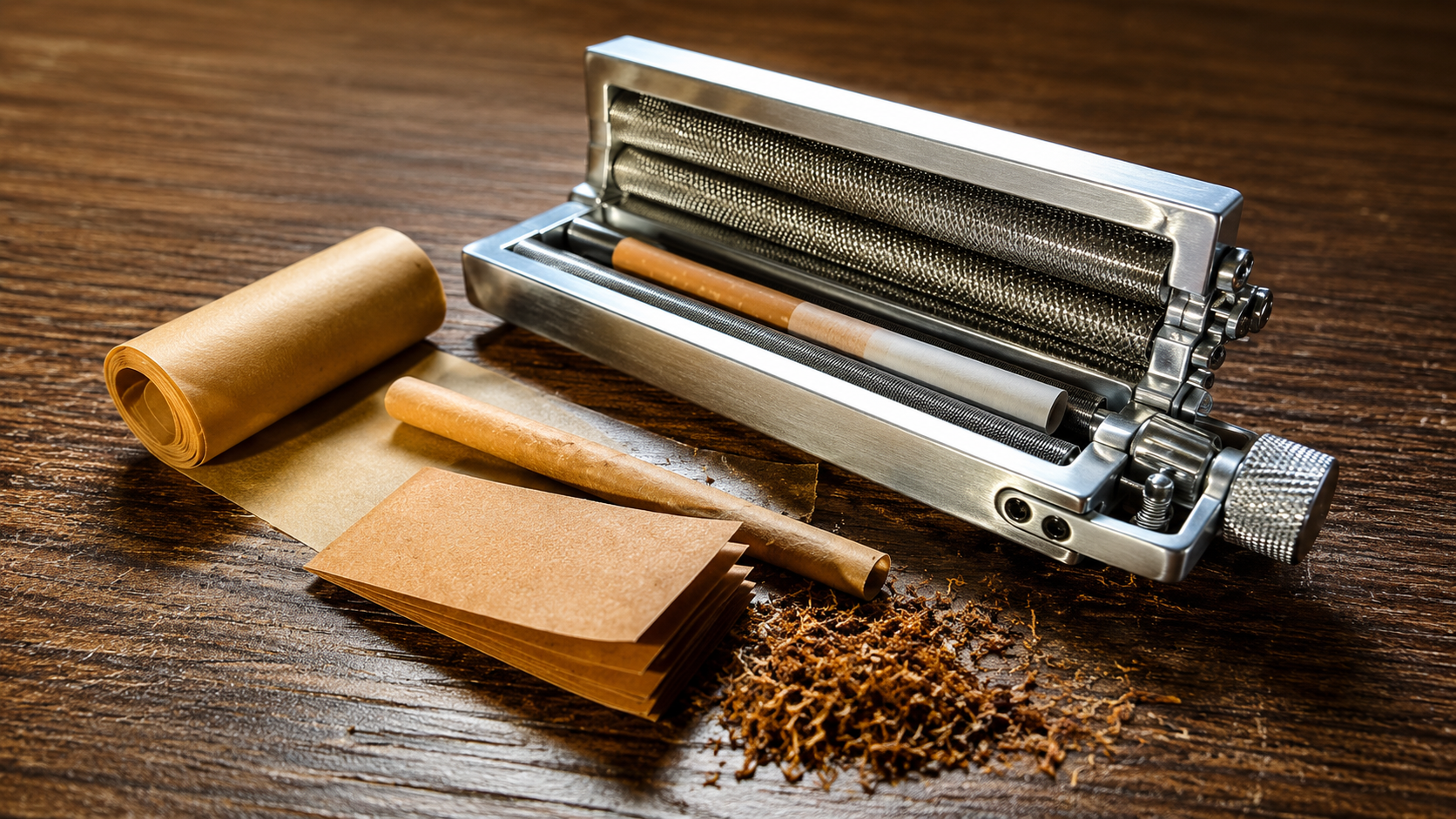 He built a cigarette-rolling machine from scratch... it actually works