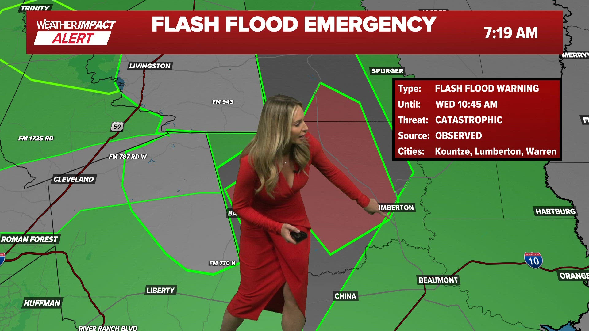 Flash flood emergency issued for parts of Hardin County