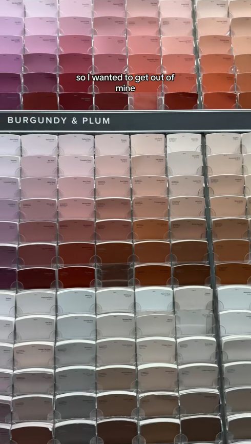 Red wine burgundy creates a striking finish