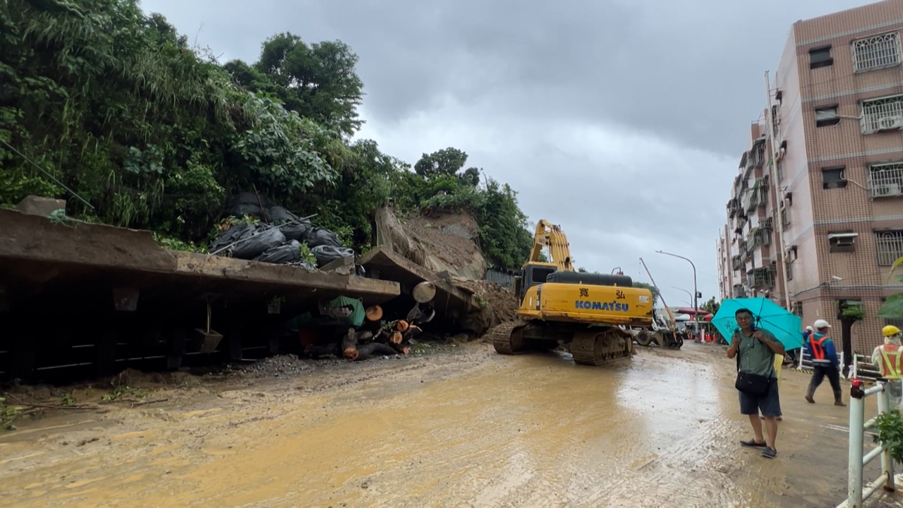 Heavy rain triggers landslides and evacuations in southern Taiwan