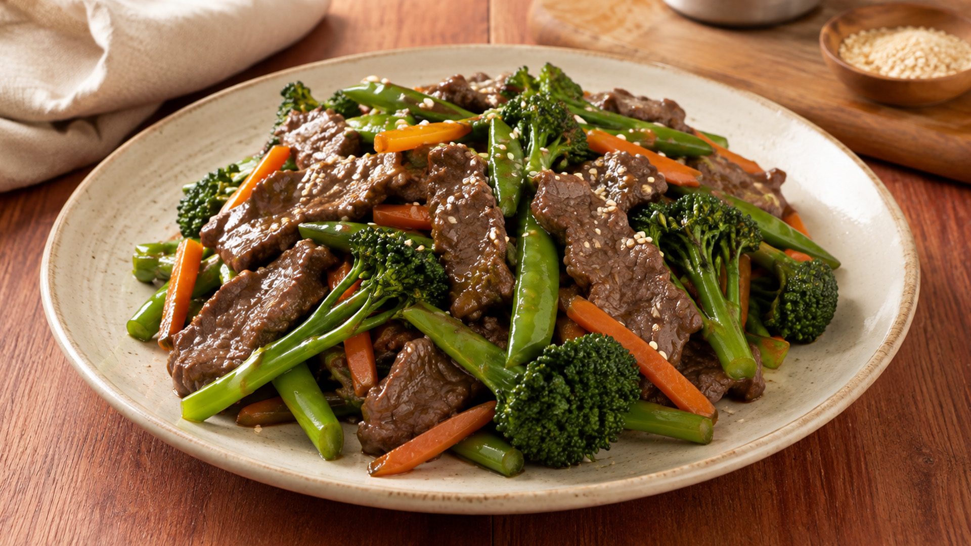 Why marinate beef before stir frying?