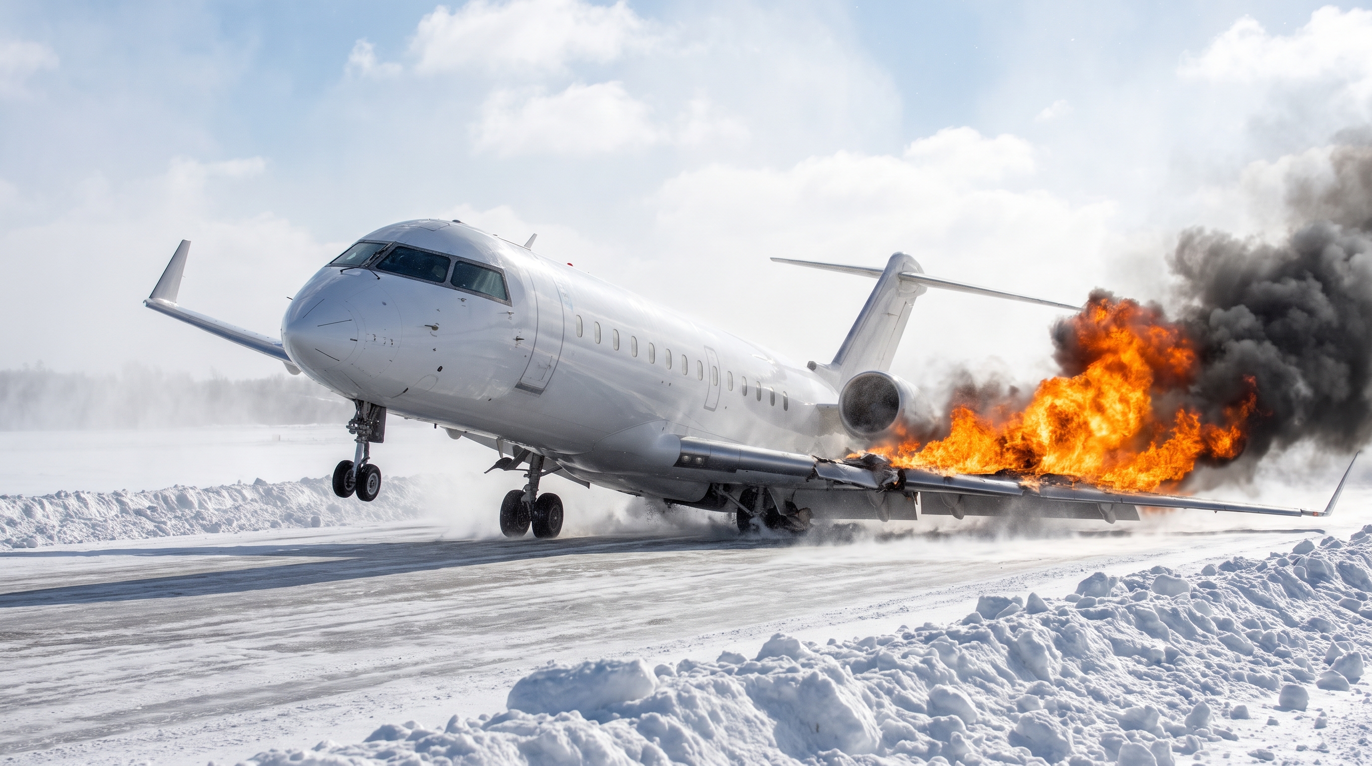 Endeavor Flight 4819 slammed into a Toronto runway and flipped upside ...