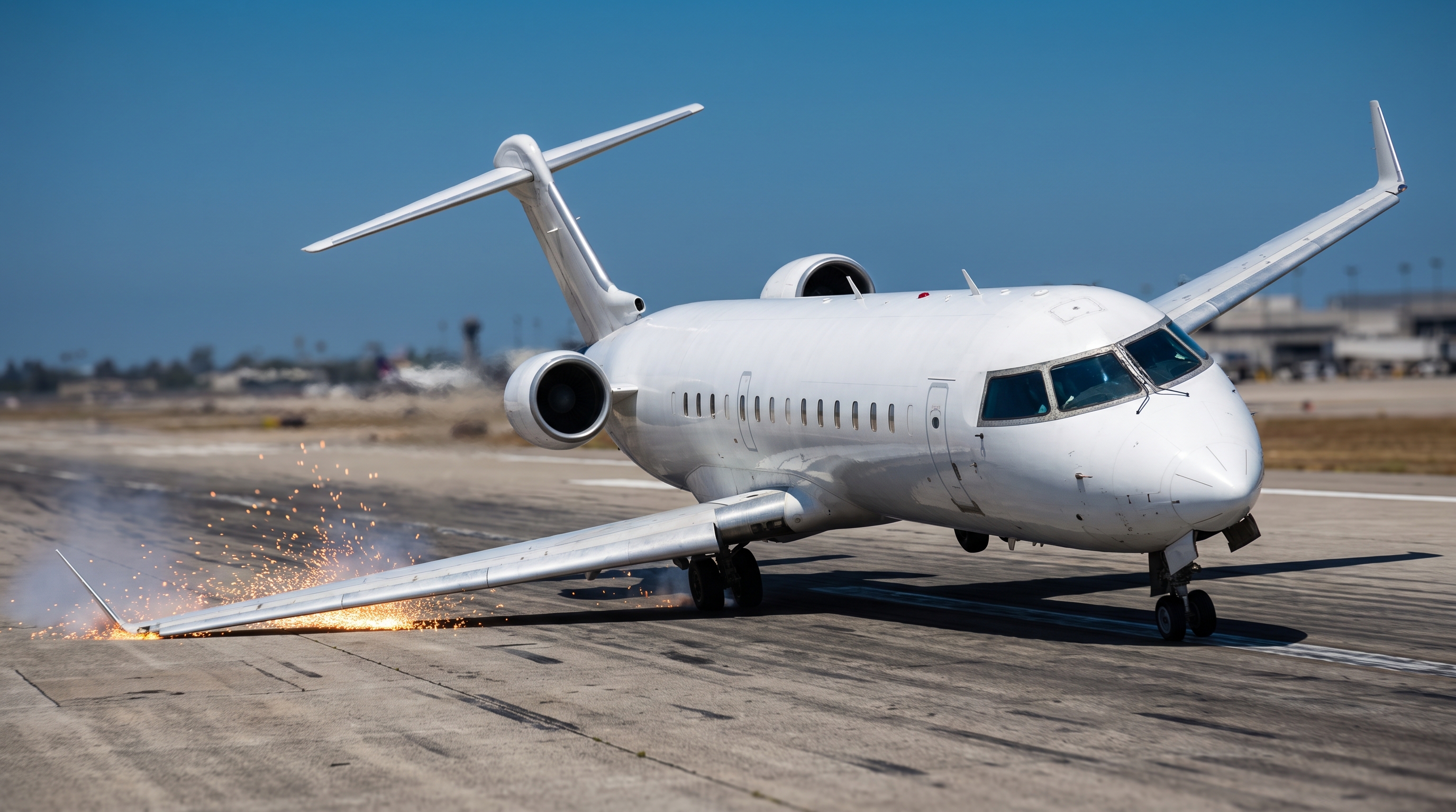 A captain seizes control as severe winds force a regional jet wing to ...
