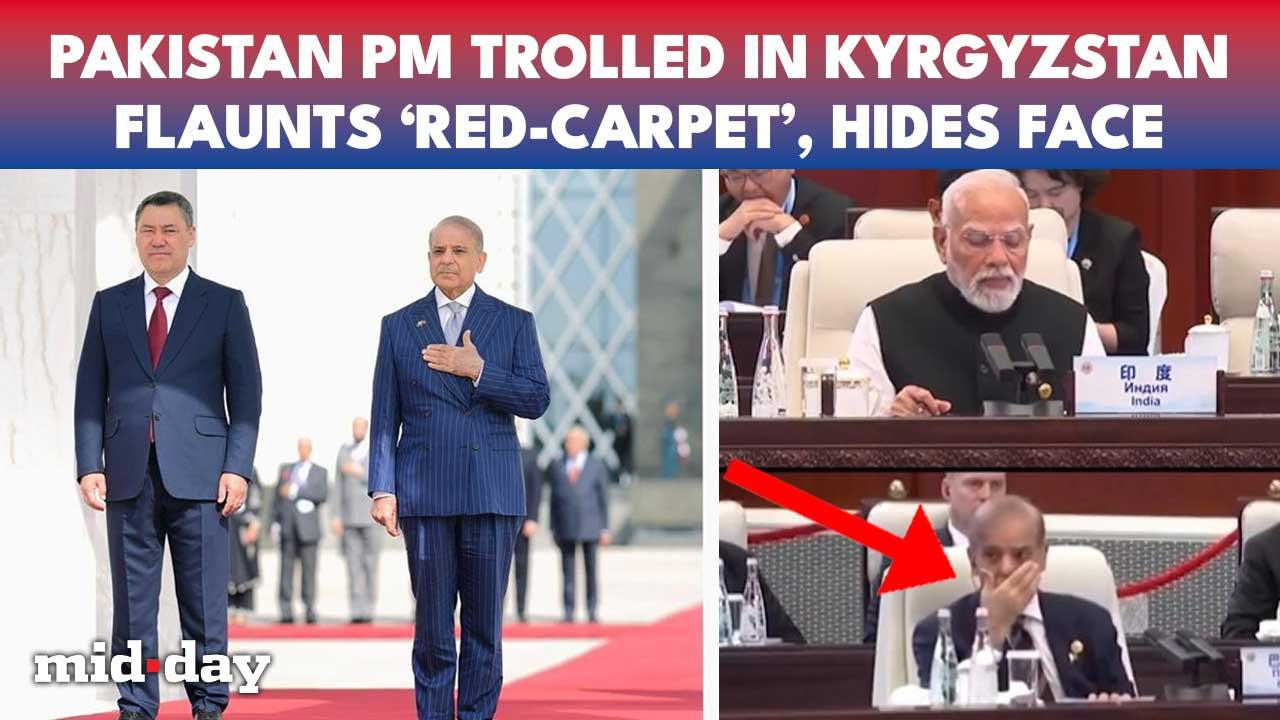 Sharif Kyrgyzstan viral drama: Pak PM hides face as Modi slams ...