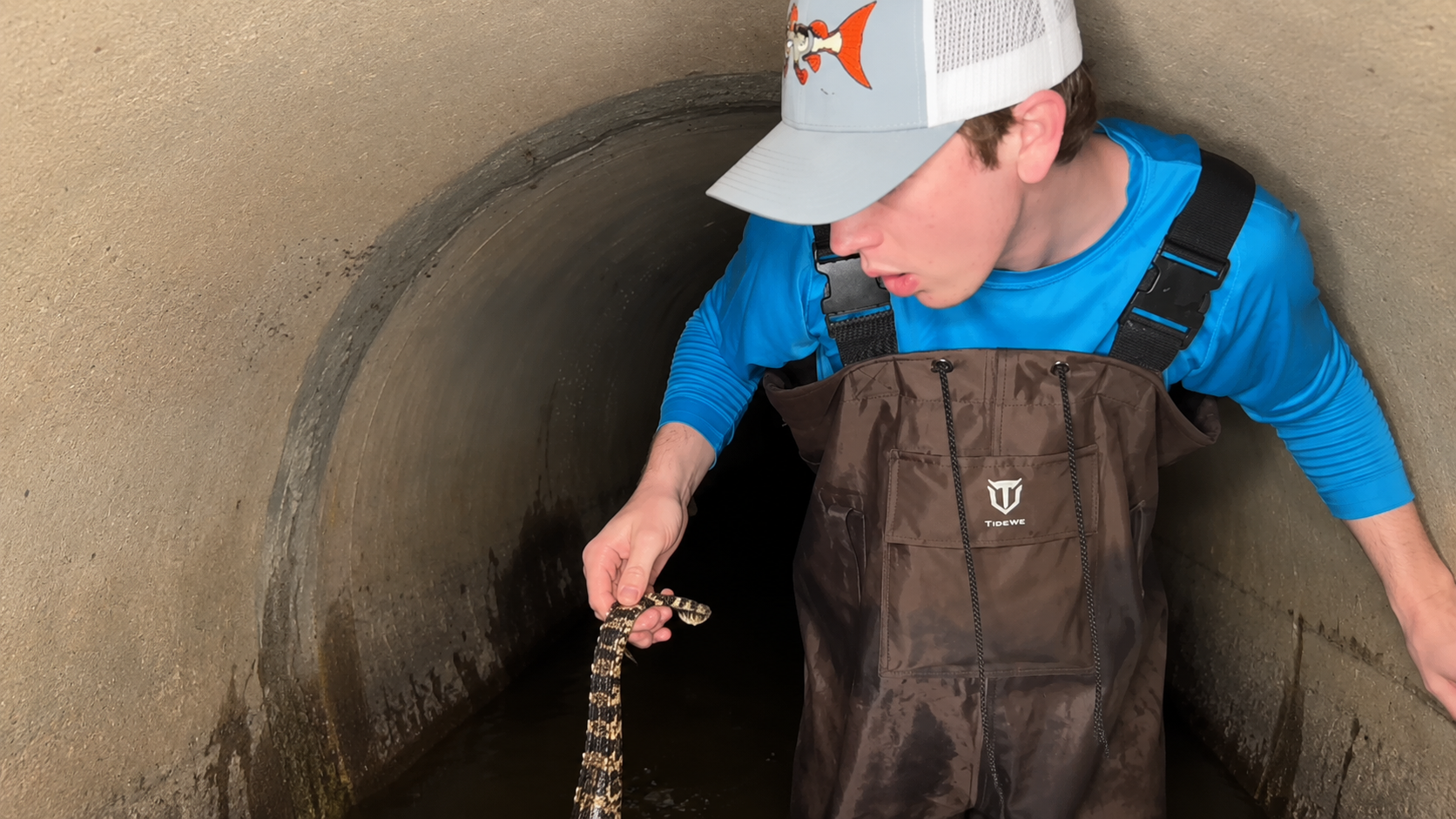 He thought the hidden tunnel was only full of snakes until an alligator ...