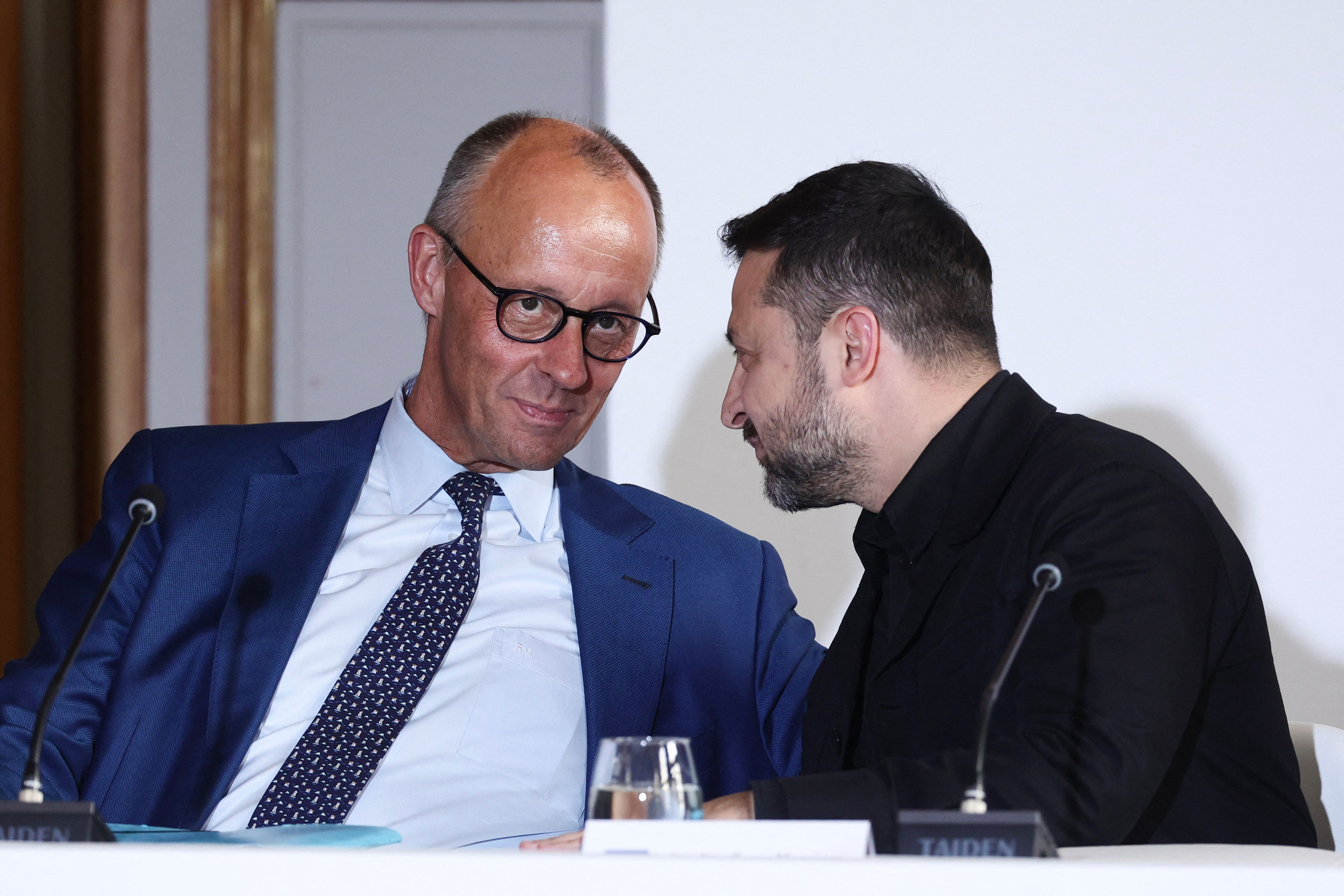 Friedrich Merz, 70, has maintained Germany’s position as the biggest donor to Ukraine, having contributed more than 800 million euro to date, while the AfD promises to slash support at a crucial time in the war (AFP/Getty)