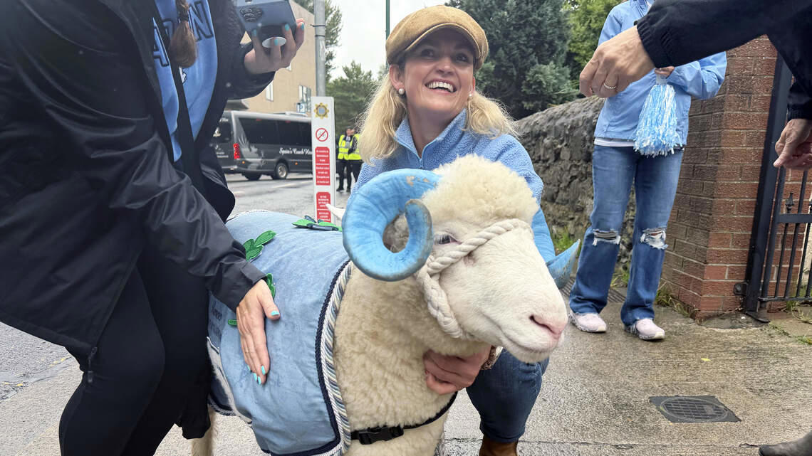How a name in common brought UNC Football's living mascot tradition to Dublin