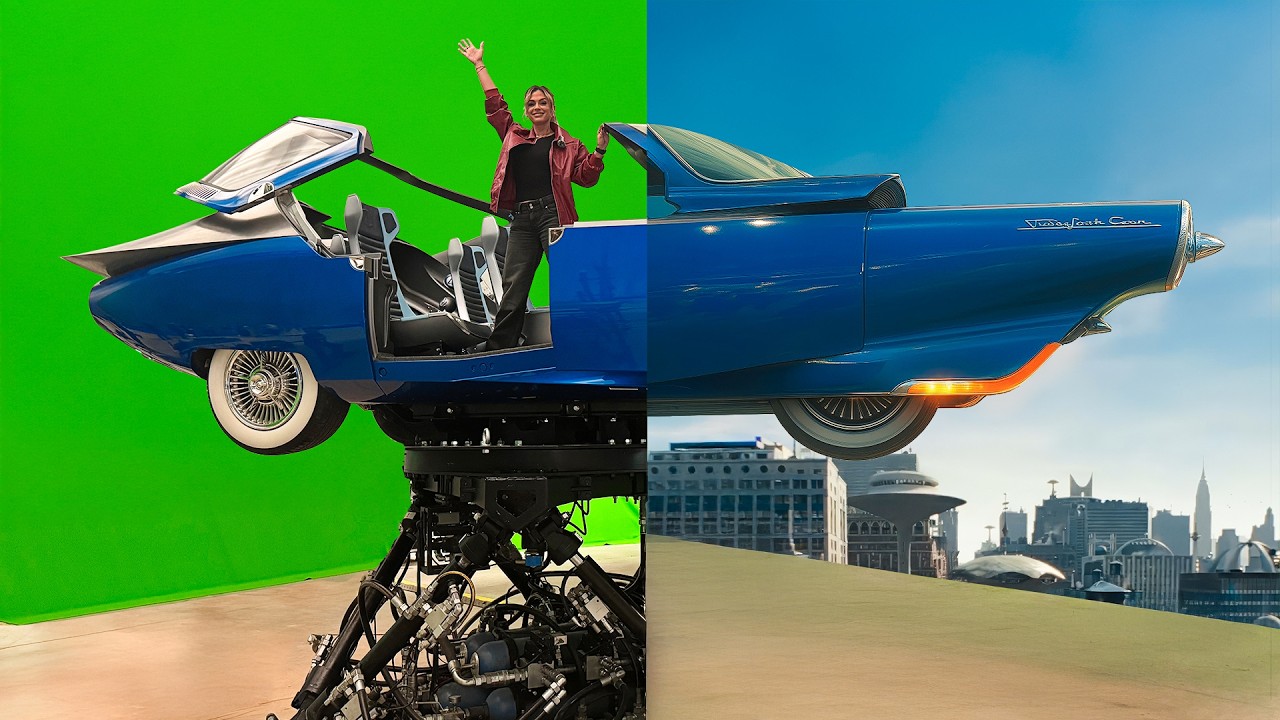 The flying car from Fantastic 4 behind the scenes