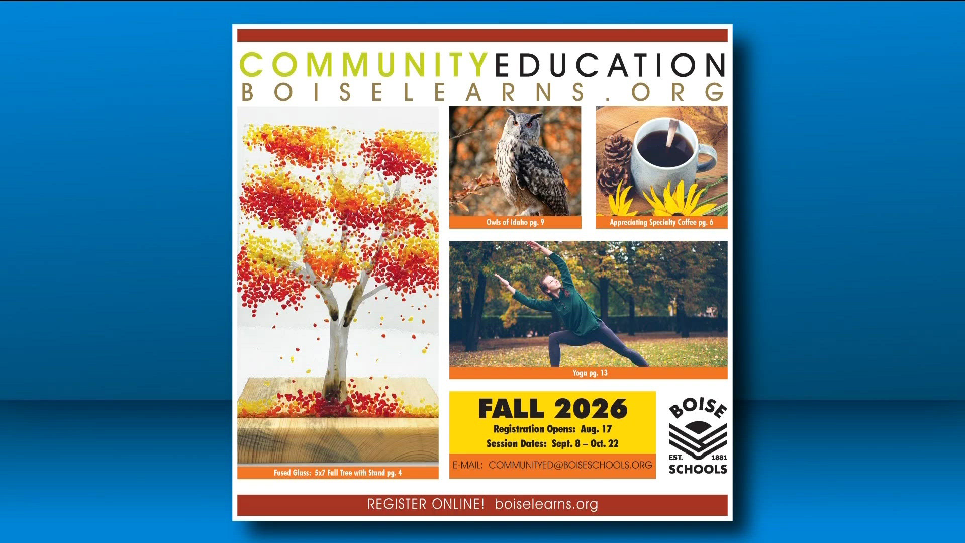Boise schools open community fall class registration