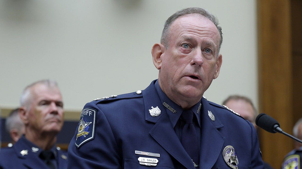 Harford County Sheriff Jeffrey Gahler is shown during a House Judiciary Subcommittee hearing. Getty Images
