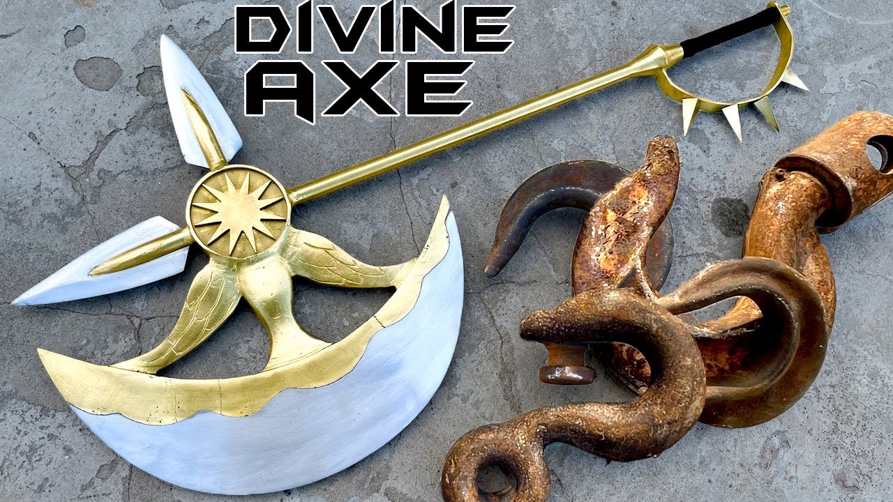 Forging divine axe Rhitta out of rusted iron hook - The Seven Deadly Sins
